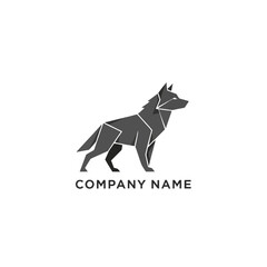 Naklejka premium Geometric Wolf Logo Design.