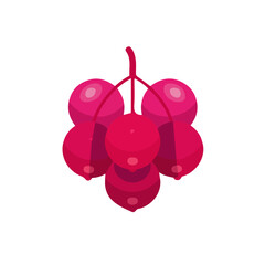 A red grapes, My Simple flat 2D icon isolated on a white background, flat design, vector, flat design, animation design, flat 2D icon, minimalist design. EPS format