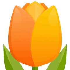A saffron flower, My Simple flat 2D icon isolated on a white background, flat design, vector, flat design, animation design, flat 2D icon, minimalist design. EPS format