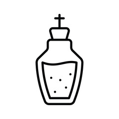 Haunted holy water bottle, perfect for Halloween vampire protection