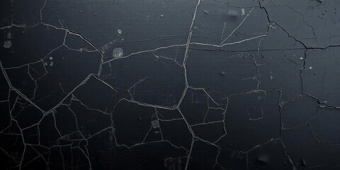 Fototapeta premium Distressed black texture with cracked paint and scratches, distressed, rough