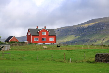 The village Sandur on Sandoy Island, Faroe Islands, Denmark