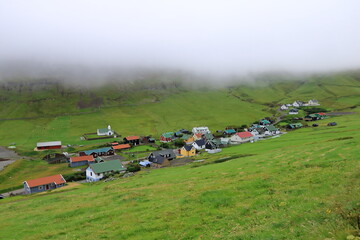 Dalur Village on Sandoy Island, Faroe Islands, Denmark