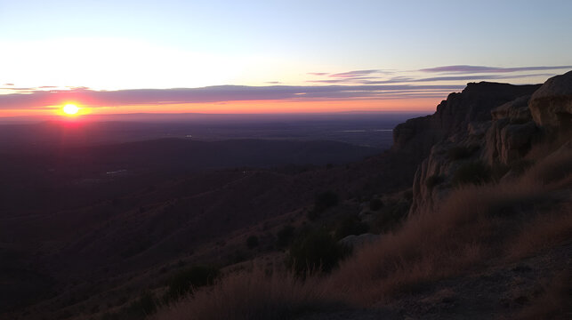 Sunset view of the Big Joba the Golan Heights