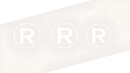 R mark. patent trademark r circle icon set. registered R pictogram.