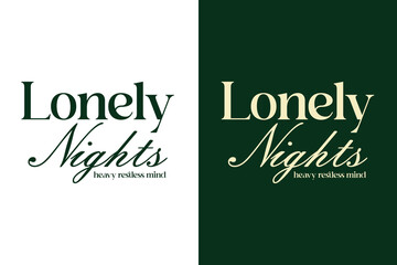 Lonely Nights A Melancholy Reminder for a Heavy Restless Mind