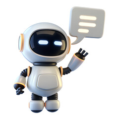 chatbot talking on transparent background, chatgpt, AI robot, artificial intelligence