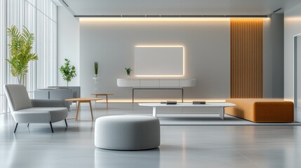 Modern minimalist interior design