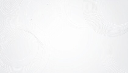 White abstract minimalist background with circle lines and dot pattern.