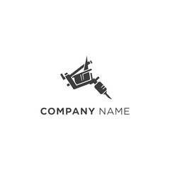 Fototapeta premium Tattoo Machine Logo Design Concept for a Tattoo Studio or Artist.