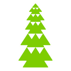 Simple Modern geometric festive tree illustration