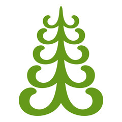 Abstract Tree with Curvy Branches illustration