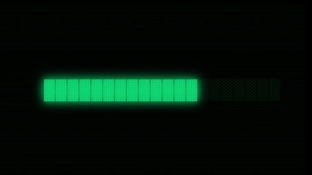 MS DOS Retro Loading Bar Animation Isolated on Black Background 4k Stock Video