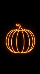 Futuristic Neon Pumpkin Abstract Background