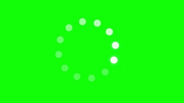 Circular Loading Spinner for UI/UX on Green Screen