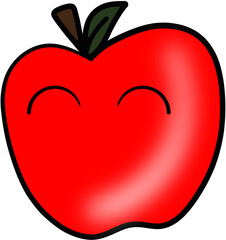 red apple vector illustration