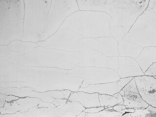 Crack wall texture background broken earthquake effect, whtie grey building cement damage pattern plaster grunge black line paint surface abstract, construction rough street concrete backdrop.