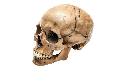 Obraz premium Human Skull Profile isolated on a transparent background