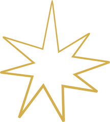 Obraz premium hand drawn yellow star icons and sparkle elements