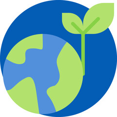 Green earth icon for ecology and environment, business, website, application, printing, document, poster design, etc