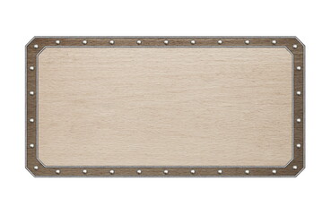 empty wooden board isolated on white