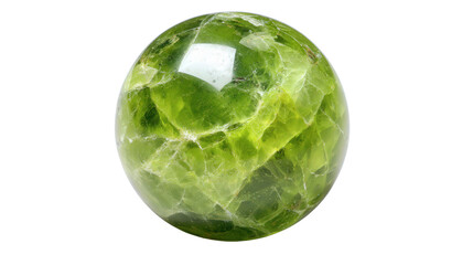 Prehnite ball background isolated on a Transparent background, PNG file.