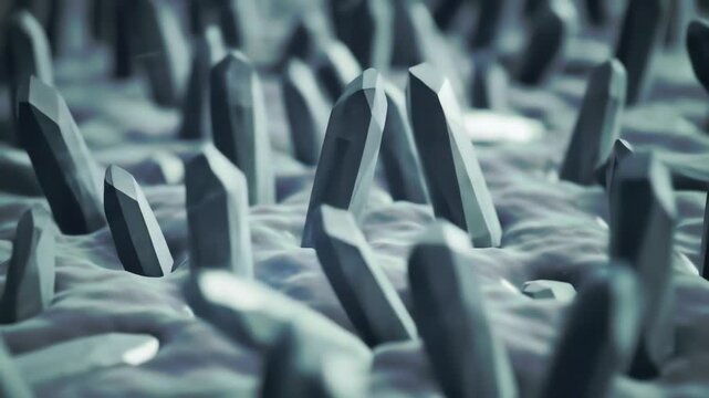needle-shaped uric acid crystals forming and piercing cartilage