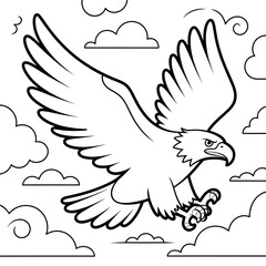 flying eagle outline