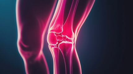 Painful human knee joint anatomy