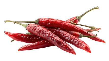 Red chili background isolated on a Transparent background, PNG file.