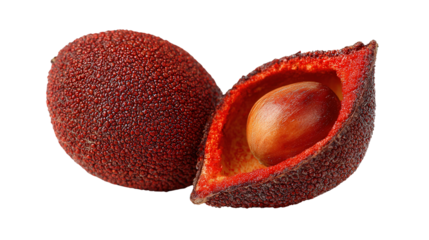 Salak fruit segment background isolated on a Transparent background, PNG file.