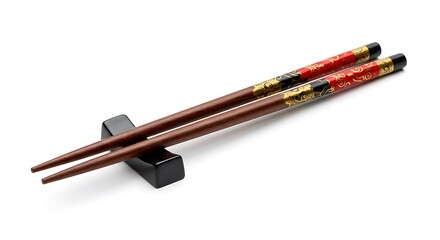 Chopsticks on Rest: Elegant Asian Dining Utensils