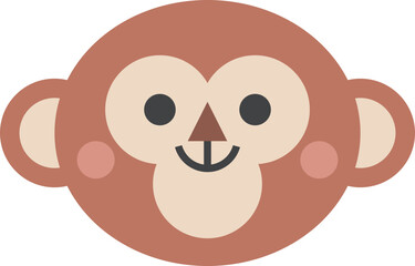 Cartoon Animal Heads Vector Illustration