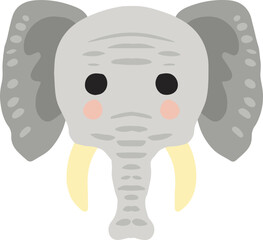 Cartoon Animal Heads Vector Illustration