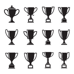 Trophy & Award cup icon vector illustration design.