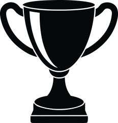 a trophy cup silhouette vector.