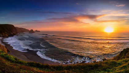 Obraz premium Sunset Over The Coastline