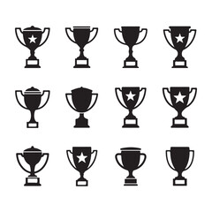 Trophy & Award cup icon vector illustration design.