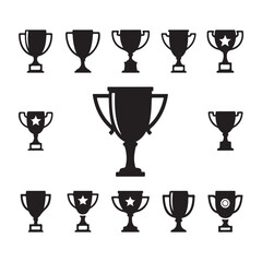 Trophy & Award cup icon vector illustration design.