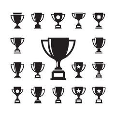 Trophy & Award cup icon vector illustration design.