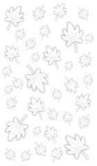 Glowing gray vertical maple silhouette pattern