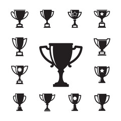 Trophy & Award cup icon vector illustration design.