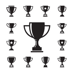 Trophy & Award cup icon vector illustration design.
