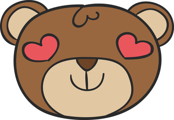 Cartoon Animal Heads Vector Illustration