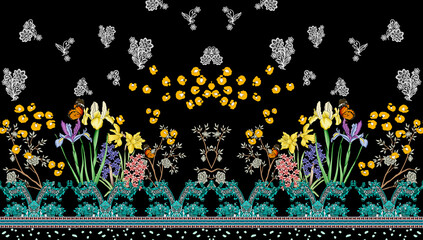 front back sleeve digital print pattern