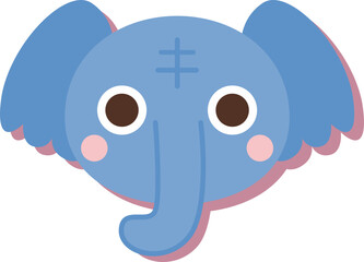 Cartoon Animal Heads Vector Illustration