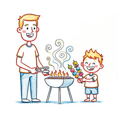 Father and Son BBQ Delight