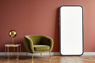 Insurance advertising mockup with blank panel template for senior protection programs retirement plans and healthcare services helping elderly clients choose reliable coverage and long term support