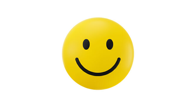 Classic yellow smiley face with a broad smile and simple design elements