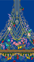 front back sleeve digital print pattern